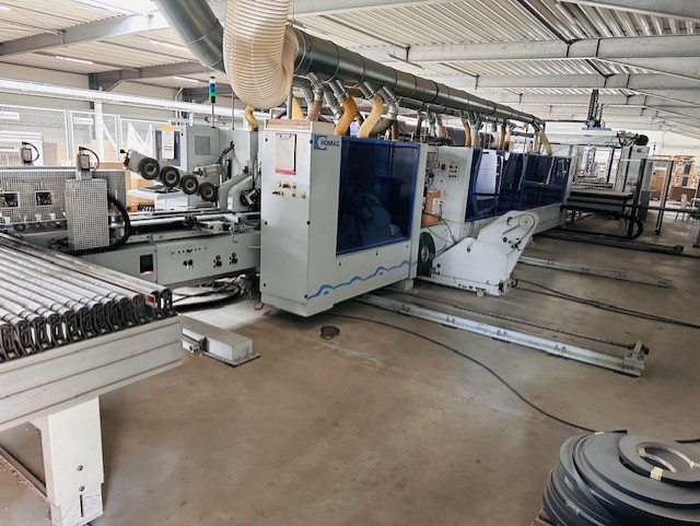 Doppelseitige Kantenanleimmaschine mit Abstapelung / HOMAG / Optimat KFL 526/9/A3/25