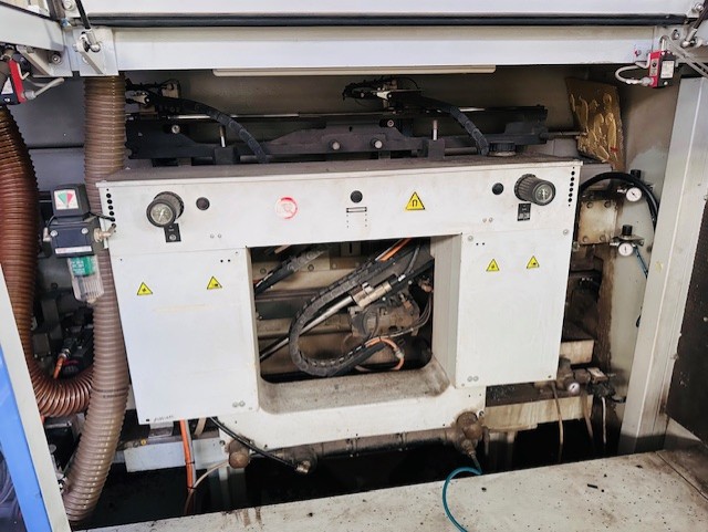 Doppelseitige Kantenanleimmaschine mit Abstapelung / HOMAG / Optimat KFL 526/9/A3/25
