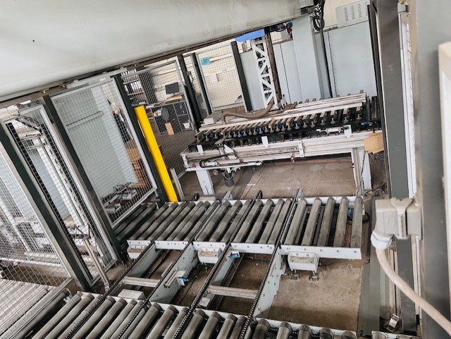 Doppelseitige Kantenanleimmaschine mit Abstapelung / HOMAG / Optimat KFL 526/9/A3/25