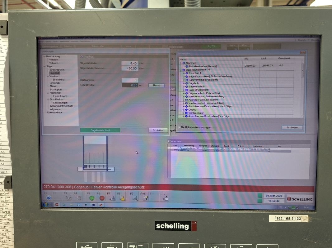 Plattenaufteils&auml;ge / SCHELLING / FM-H 430