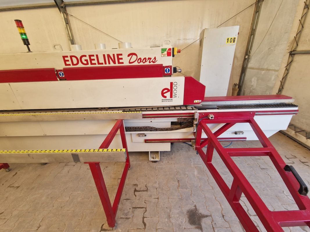 Softforming Kantenanleimmaschine mit Plattenzuschnittvorrichtung / Elwood / 