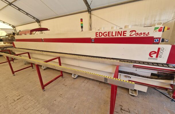 Softforming Kantenanleimmaschine mit Plattenzuschnittvorrichtung / Elwood / 