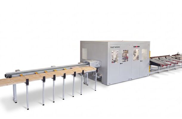 CNC-Bearbeitungszentrum f&uuml;r Stabelemente / CAMAM / FAST WOOD 6U-CAL 6000